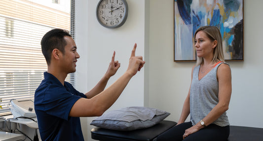 Concussion therapy session at Vancity Physio, a physiotherapy clinic located in Vancouver, British Columbia. 